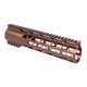 Guntec USA 10in .308 Caliber AIR-LOK Series M-LOK Compression Free Floating Handguard With Monolithic Top Rail Anodized Bronze