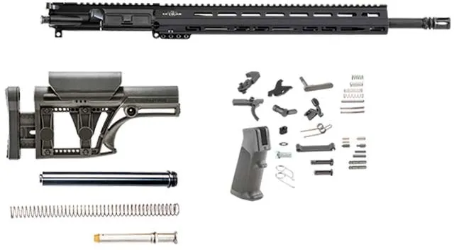 Luth-AR 18 in Mark 12 kit minus Lower Receiver w/fixed stock Black Rifle