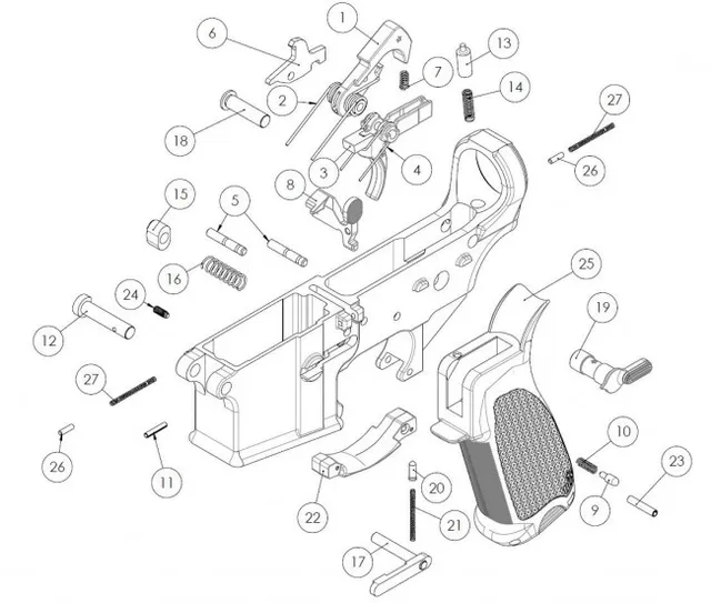 BCM Enhanced Lower Parts Kit AR15