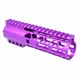 Guntec USA 7in Air-Lok Series M-LOK Compression Free Floating Handguard w/ Monolithic Top Rail Anodized Purple