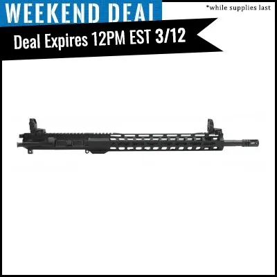 PSA 18" Rifle Length 223 Wylde 1/7 Nitride 15" lightweight M-lok Upper with MBUS sight set, BCG, & CH - 5165447683