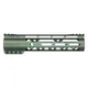 Guntec USA AIR-LOK Series M-LOK Compression Gen 2 Free Floating Handguard w/Monolithic Top Rail 9in Green