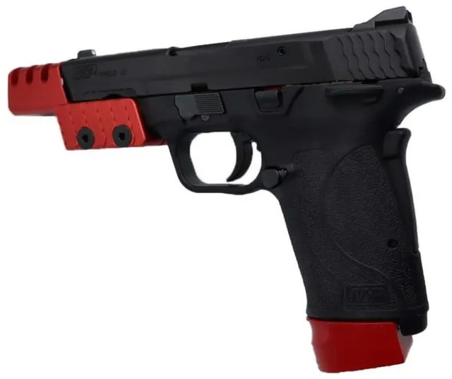 Anarchy Outdoors Smith & Wesson M&P Shield 9mm Grip Extension w/ Pinky Rest Red