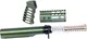 Guntec USA AR-15 4in Pistol Brace Build Kit With Milspec Buffer Tube Anodized Green