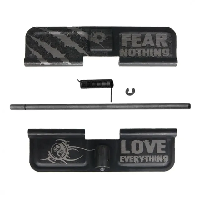 Tiger Rock AR-15 Dust Cover w/ Fear Nothing and Love Everything Engraving Black Small