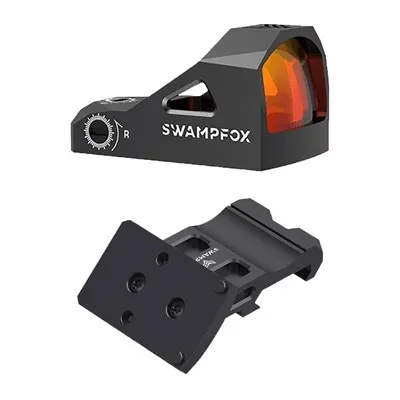 Micro Reflex Rebel 45 Offset Dot Sight Mount & Justice Green Dot Black