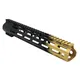 Tiger Rock AR-15 Angle Cut Clamp On M-LOK 12in Handguard Black Base Cerakote Gradient Gold Medium