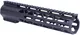 Guntec USA AR-308 10in Air-Lok Series M-LOK Compression Free Floating Handguard w/ Monolithic Top Rail Anodized Black
