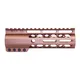 Guntec USA AIR-LOK Series AR-15 M-LOK Compression Free Floating Handguard w/ Monolithic Top Rail 6.75in Anodized Bronze