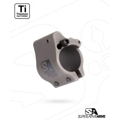 AR-15 Clamp On Titanium Adjustable Gas Block .750" Gray