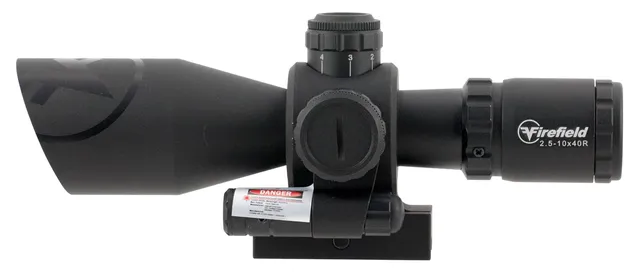 Firefield Barrage Riflescope 2.5-10x40mm Illuminated Mil-Dot SPF w/ Red Laser