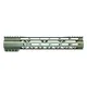 Guntec USA AIR-LOK Series M-LOK Compression Gen 2 Free Floating Handguard w/Monolithic Top Rail 12in Green