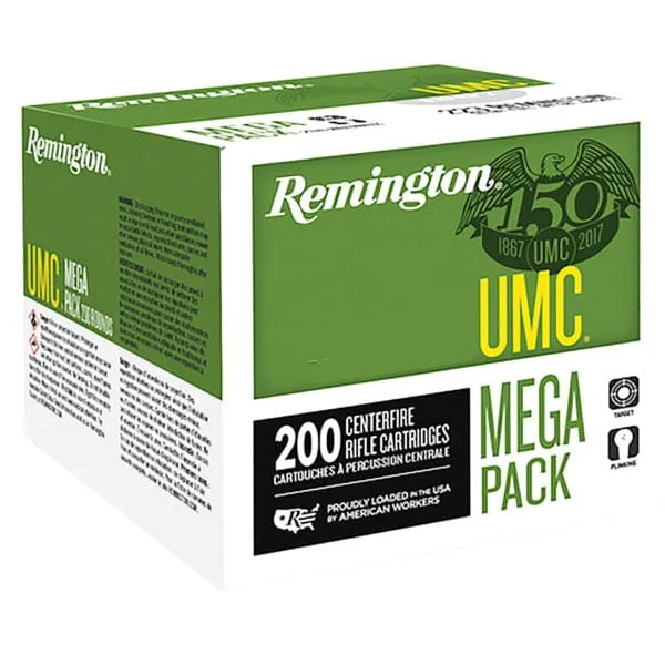 Remington UMC 150 gr FMJ 300 Blackout Ammunition, 200 Rounds