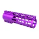 Guntec USA 7in .308 Caliber AIR-LOK Series M-LOK Compression Free Floating Handguard With Monolithic Top Rail Anodized Purple