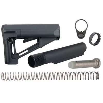AR-15 STR Stock Assembly Collapsible Mil-Spec Gray