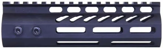 Guntec USA 6.75in Ultra Lightweight Thin M-LOK Free Floating Handguard w/ Monolithic Top Rail Anodized Black