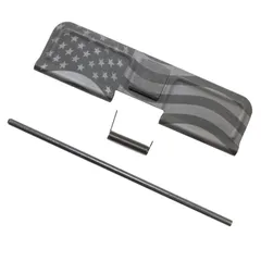 Tiger Rock AR-10/LR-308 Dust Cover w/ Flag Engraving Black Small