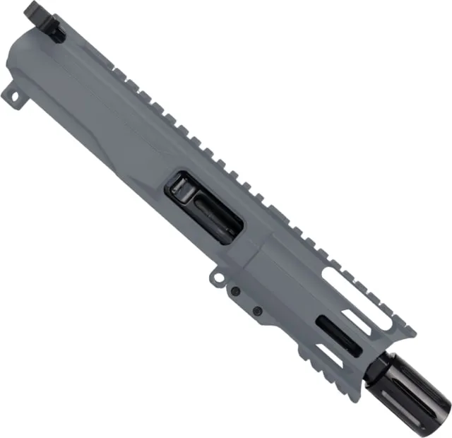 ABC RIFLE COMPANY AR9 9mm Luger Pistol Billet 4in Barrel M-LOK Handguard Complete Upper Receiver w/BCG And Charging Handle Sniper Grey