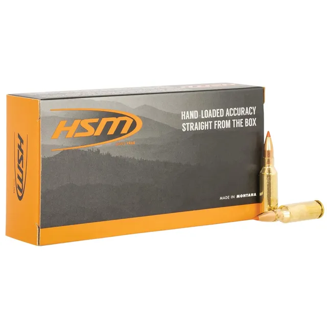 HSM Ammunition Centerfire Rifle V-Max 6mm ARC 75 gr JHP 20rds Rifle Ammo for High Velocity Jacketed Hollow Point