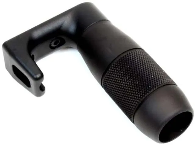 A3 Industries Compact Shorty Vertical Grip w/ Integrated Handstop 90 Degree 3.00in Knurled Aluminum Grip Aluminum Base Black