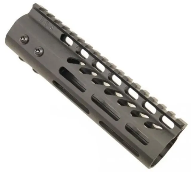 Guntec USA Ultra Lightweight Thin M-LOK Free Floating Handguard w/Monolithic Top Rail 7in Black