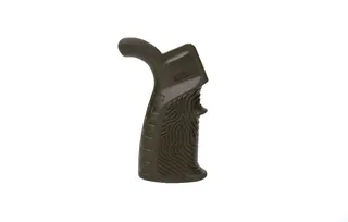 DLG Tactical AR15 Rubberized Grip w/ Beavertail Fingerprin Green