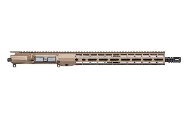 Aero Precision M4E1 Threaded 5.56mm Complete Upper Receiver 16in M4 Barrel 1-7 Twist A2 Flash Hider ATLAS R-ONE Handguard FDE Cerakote