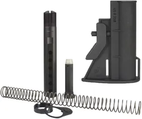 JE Machine Tech AR-10/15 Mil-Spec 4 Position Micro Buttstock Combo Black PS-ST9B+PS-BTM-Combo