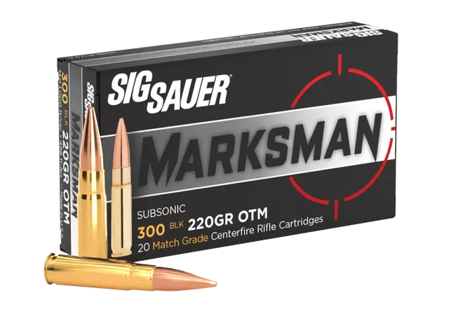 SIG Sauer 300 AAC Blackout 220gr, Match, Subsonic Ammunition
