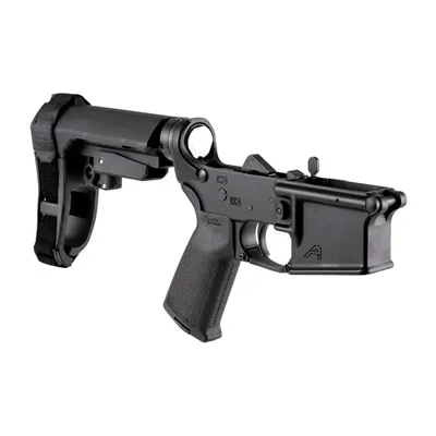 AR-15 Pistol Complete Lower W/ A2 Grip & Sba3 Brace BLK