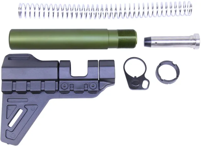 Guntec USA AR-15 Micro Breach Pistol Brace Kit Anodized Green