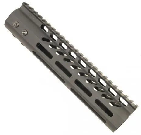 Guntec USA Ultra Lightweight Thin M-LOK Free Floating Handguard w/Monolithic Top Rail 9in Black