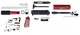 Guntec USA AR-15 5.56 Complete Ultralight Series Pistol Kit No Lower Red