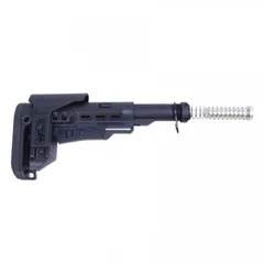 Guntec USA AR-15 Multi Caliber Collapsible Stock w/Adjustable Cheek Riser Black