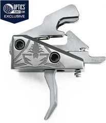 Rise Armament OPMOD Hex-C RA-240 Enhanced Rifle Trigger Curved 3.5lb Pull Graphite Silver