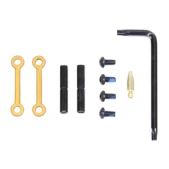 Guntec USA AR-15 Complete Anti-Rotation Trigger/Hammer Pin Set Anodized Gold