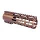 Guntec USA 7in .308 Caliber AIR-LOK Series M-LOK Compression Free Floating Handguard With Monolithic Top Rail Anodized Bronze
