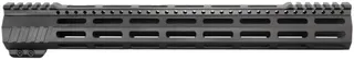 JE Machine Tech AR-15 Ultralightweight Minimalist Partial Top Rail 15 in No Anti Rotation Tabs Black