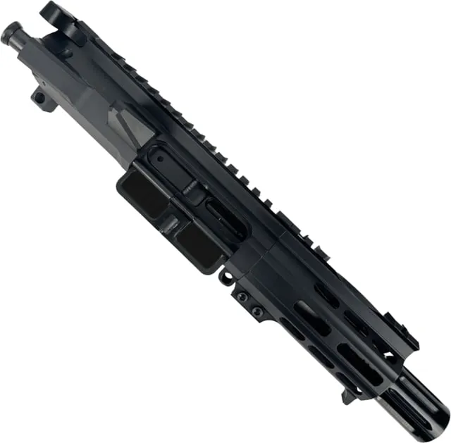 ABC RIFLE COMPANY AR .40 S&W Billet Pistol 4in Barrel Custom M-LOK Handguard Complete Upper Receiver w/BCG And Charging Handle Black