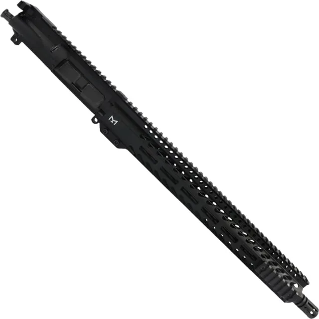 ABC RIFLE COMPANY AR 9mm Luger 16in Barrel Slim M-LOK Upper Receiver w/BCG And Charging Handle 1-10 Twist A2 Style Muzzle Brake Nitride Black