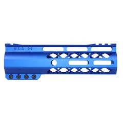 Guntec USA AIR-LOK Series AR-15 M-LOK Compression Free Floating Handguard w/ Monolithic Top Rail Gen 2 7in Anodized Blue
