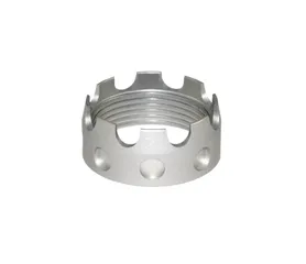 Presma Aluminum Castle Nut for .223/5.56/.308 Buffer Tube Receiver End Plates Silver