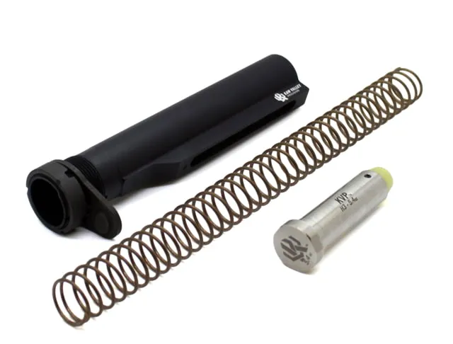 Kaw Valley Precision 6 Position Mil-Spec Stock Completion Kit SS 5.4oz Buffer Black Medium