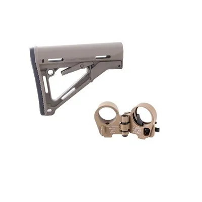Collapsible AR-15 CTR Stock W/ Folding Stock Adapter FDE