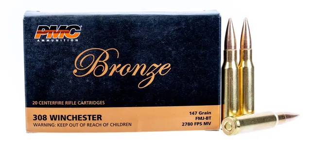 PMC Bronze .308 Win Ammo 147 Grain FMJBT 20rds