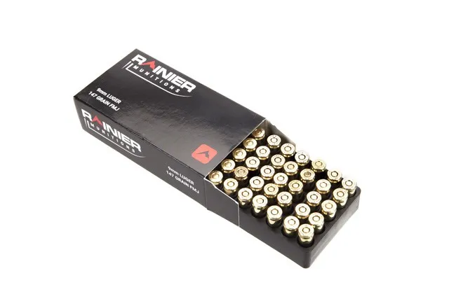 Rainier Munitions FACTORY NEW 9mm 147gr Subsonic 50rd box 10ct (500rds)