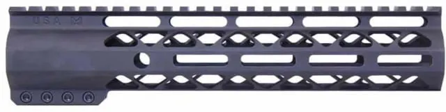 Guntec USA AR-15 10in Air-Lok Series M-LOK Compression Free Floating Handguard w/ Monolithic Top Rail Anodized Black