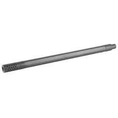 True Precision Rimfire Barrel 22LR Fluted Bull Profile Threaded Multi-Port Compensator Fits DLC Finish Black