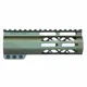 Guntec USA AirLok Series M-LOK Compression Free Floating Handguard w/Monolithic Top Rail 6in Green
