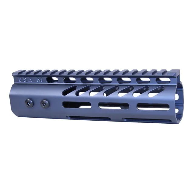 Guntec USA .308 Caliber Ultra Lightweight Thin M-LOK System Free Floating Handguard w/Monolithic Top Rail 7in Anodized Grey